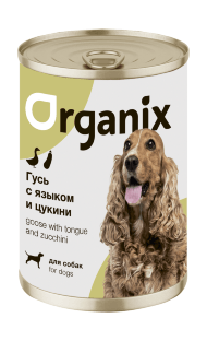 Organix - Консервы для собак, Рагу из гуся с языком и цуккини