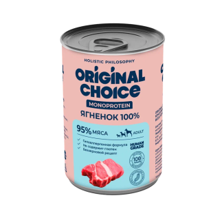 Original Сhoice Monoprotein (Монопротеин) - Консервированный корм для собак всех пород, Ягненок 340 гр