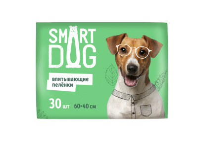 Smart Dog - впитывающие пеленки для собак 60*40 см Smart Dog - впитывающие пеленки для собак 60*40 см
