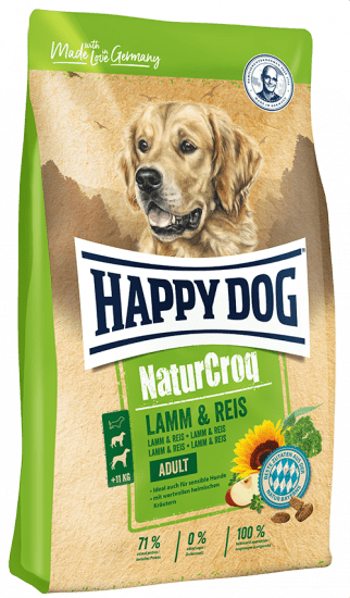 Happy Dog NaturCroq - Сухой корм для взрослых собак всех пород, с Ягненком и Рисом