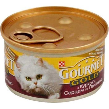 Gourmet Gold - кусочки в подливке с курицей и печенью 85гр