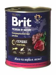 Brit Premium by Nature - Консервы для собак, С Сердцем и Печенью, 850 гр