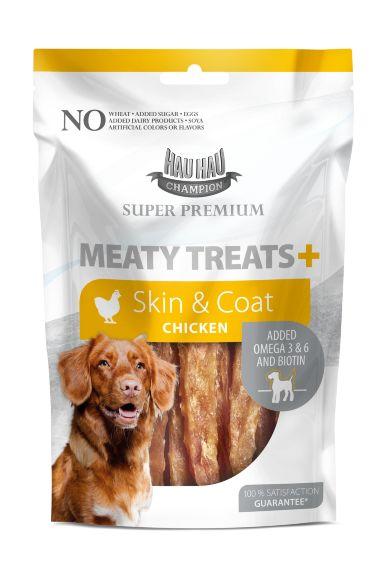 Hau Hau Meaty Treats Skin & Coat - Лакомство для собак "для кожи и шерсти" 80гр