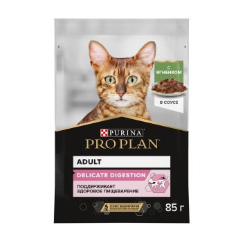 Purina Pro Plan Nutri Savour - Влажный корм для взрослых кошек с чувствительным пищеварением или с особыми предпочтениями в еде, с ягненком в соусе 85гр