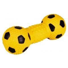 Dezzie - Игрушка-гантель &amp;quot;Футбол&amp;quot; желтого цвета для собак, 15см, латекс