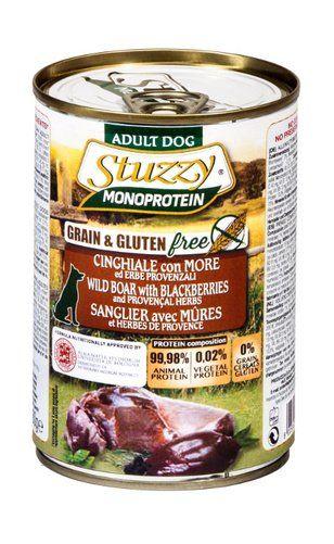 Stuzzy Monoprotein - Влажный корм для взрослых собак всех пород с кабаном и ежевикой 400 гр