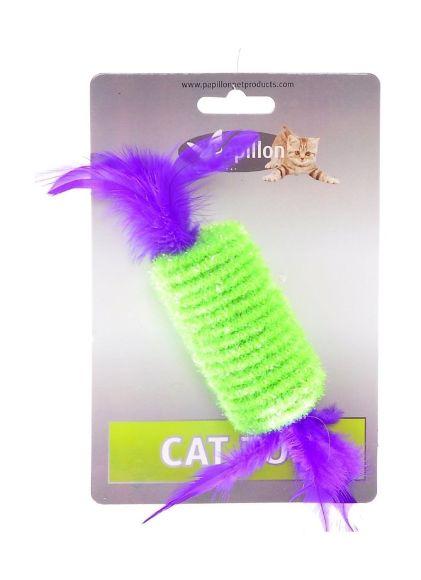 Papillon - Игрушка для кошек Рулет с перьями 10см