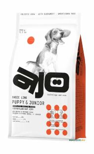 AJO Puppy & Junior - Сухой корм для щенков и молодых собак средних и крупных пород с индейкой и гречкой