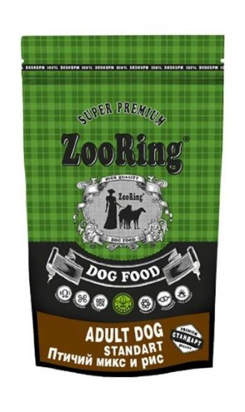 ZooRing - Adult Dog Сандарт - Корм сухой для собак, птичий микс и рис