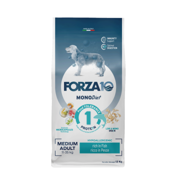 Forza10 - MonoDiet (МоноДиета) - Сухой корм для взрослых собак средних пород, с Рыбой