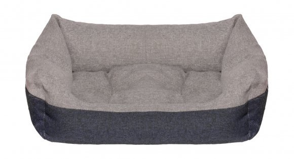 Yami-Yami - Лежак прямоугольный пухлый, с подушкой, серый