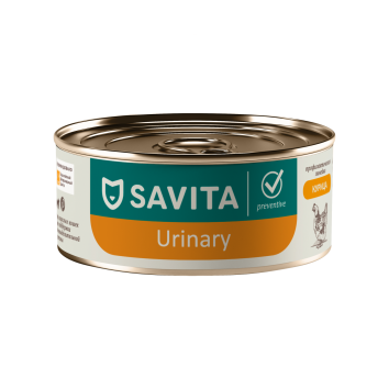 Savita Urinary - консервы для кошек с птицей, Профилактика мочекаменной болезни, профилактика, 100 гр