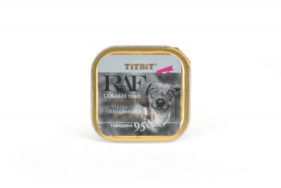 TiTBiT RAF - Паштет для собак с говядиной 100 гр