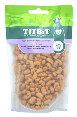 TiTBiT - Лакомства для кошек, жевательный снек, с Индейкой, 40 гр