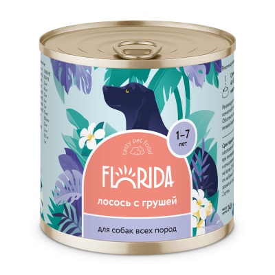 Florida - Консервы для собак, Лосось с Грушей