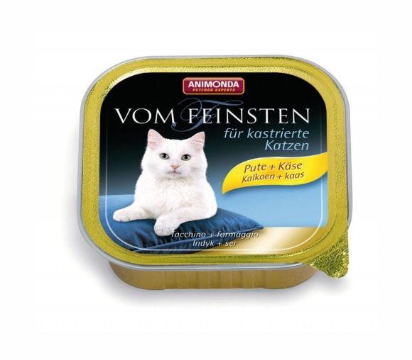 Animonda Vom Feinsten Castrated cat - консервы для кастрированных кошек с индейкой и сыром 100гр