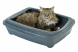 PetSHOP - Туалет для Мейн-кунов глубокий, большой, серый, 56x43x15 см