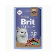 Brit - Пауч для взрослых кошек, Ассорти из птицы, в желе, 85 гр