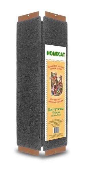 Homecat - Когтеточка для кошек с кошачьей мятой угловая 65х25 см