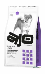 AJO Sense - Сухой корм для взрослых собак, с чувствительным пищеварением, индейка и ягненок с гречкой