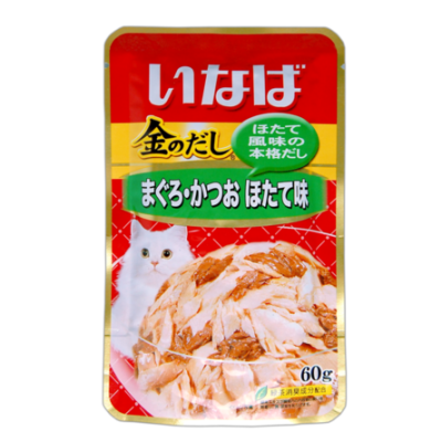 INABA - Консервы для кошек в желе Микс тунцов сгребешком 60гр