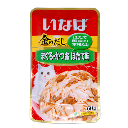 INABA - Консервы для кошек в желе Микс тунцов сгребешком 60гр