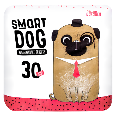 Smart Dog - впитывающие пеленки для собак 60*90 см Smart Dog - впитывающие пеленки для собак 60*90 см