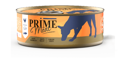 Prime - Консервы для собак, Курица с Лососем, Филе в желе, 325 гр
