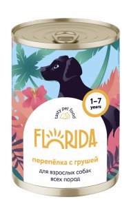 Florida - Консервы для собак, Перепёлка с Грушей