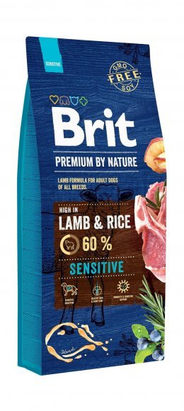 Brit Premium Sesnitive Lamb & Rice - Сухой корм для собак всех пород с ягненком