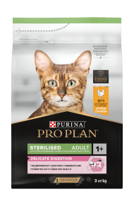 Pro Plan Optidigest Sterilised - Сухой корм для стерилизованных кошек с чувствительным пищеварением, с курицей