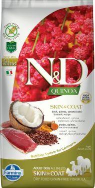 Farmina N&D Quinoa Skin&Coat Duck - Сухой корм для собак для здоровья кожи и шерсти, утка и киноа
