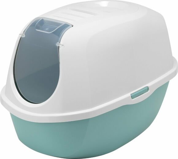 Moderna SmartCat - Туалет-домик с угольным фильтром, светло-голубой 54х40х41 см.