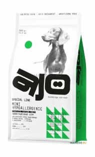 AJO Mini Hypoallergenic - Сухой корм для взрослых собак маленьких пород при пищевой аллергии, с индейкой и гречкой