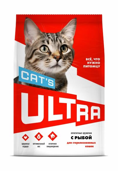 55877.580 Ultra - Syhoi korm dlya sterilizovannih koshek, s riboi kypit v zoomagazine «PetXP» Ultra - Сухой корм для стерилизованных кошек, с рыбой