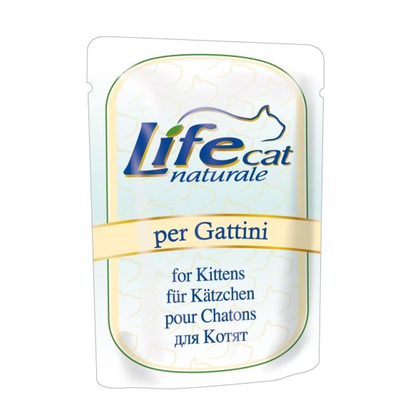 LifeCat - Паучи для Котят с цыпленком 70 гр