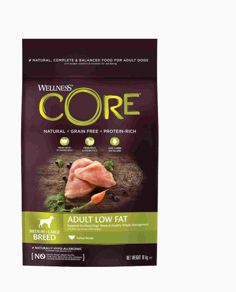 20719.580 Wellness Core Low Fat - Korm so snijennim soderjaniem jira iz indeiki dlya sobak 10 kg kypit v zoomagazine «PetXP» Wellness Core Low Fat - Корм со сниженным содержанием жира из индейки для собак 10 кг