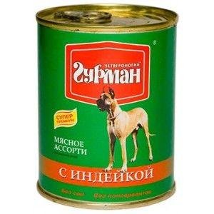 Четвероногий Гурман - Мясное ассорти для собак с индейкой
