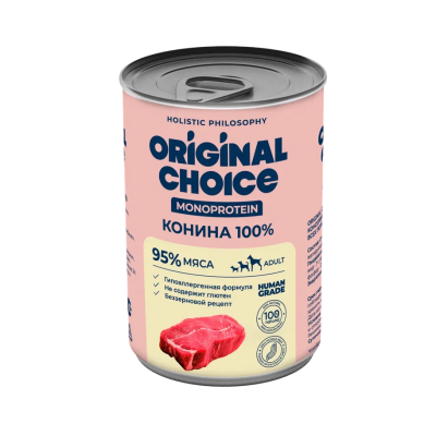Original Сhoice Monoprotein (Монопротеин) - Консервированный корм для собак всех пород, Конина 340 гр