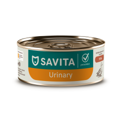 Savita Urinary - консервы для кошек с уткой, Профилактика мочекаменной болезни, профилактика, 100 гр