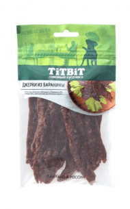 TiTBiT - Лакомство для собак, джерки мясные из баранины "Меню от Шефа", 70 гр