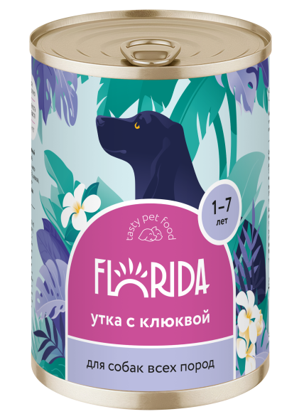 Florida - Консервы для собак, Утка с Клюквой
