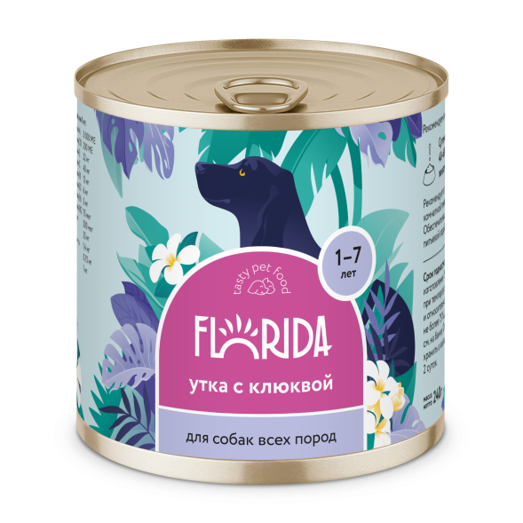 Florida - Консервы для собак, Утка с Клюквой