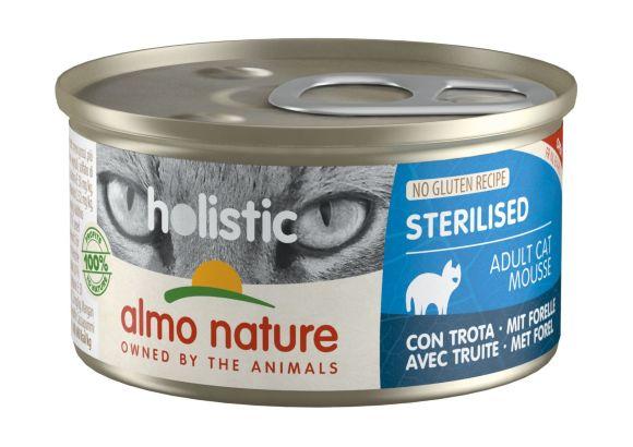 Almo Nature Holistic Sterilised - Консервы для стерилизованных кошек с форелью 85гр