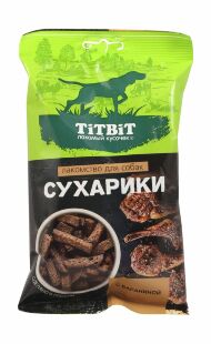 TiTBiT - Лакомства для собак, сухарики с бараниной