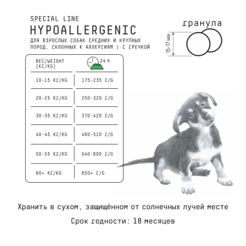 AJO Hypoallergenic - Сухой корм для взрослых собак средних и крупных пород при пищевой аллергии, с Олениной и Гречкой
