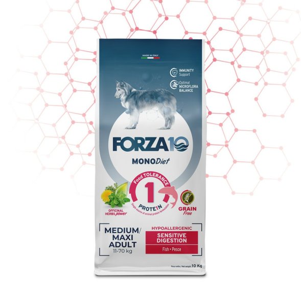 Forza10 Diet MonoP - Полноценный диетический корм для взрослых собак с чувствительным пищеварением