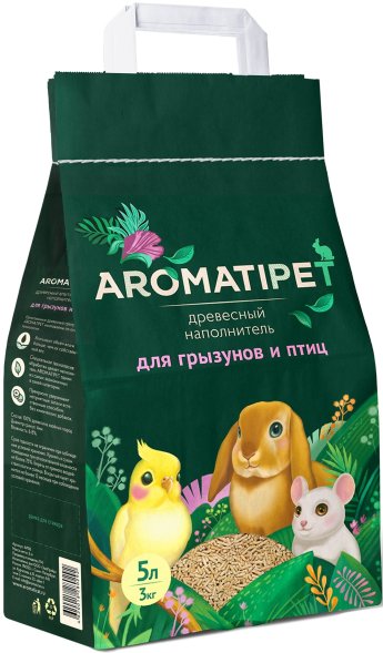 AromatiPet древесный наполнитель для грызунов и птиц
