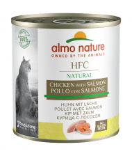 Almo Nature HFC Natural - Консервы для кошек с лососем и курицей 280гр