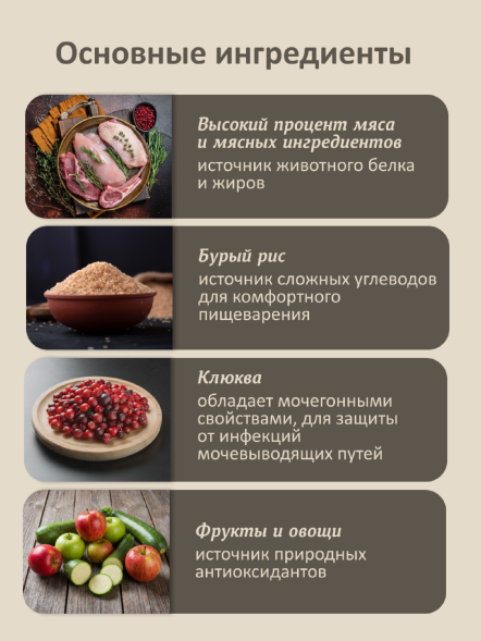 Savita Sterilized - Сухой корм для стерилизованных кошек, 4 вида мяса индейка, утка, кабан, ягненок с бурым рисом (Skin &amp;amp; Coat care 4 Meat Recipe Brown rice)
